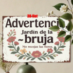 CIFbuy Spanish Witch 2D Flat Metal Wall Art Sign, Vintage Waterproof Rustproof Metal Plaque 7.8X11.8 Inch, Halloween Indoor Outdoor Hom TikTok, TikTok, Hom Self-pickup Logiopics - Image 4