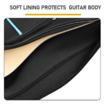 600D Oxford Cloth Electric Guitar Bag Black With Blue Line - Image 4