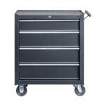 Single-bottom cabinet 4-draw, steel, black 330lb instrument cart, storage room - Image 19