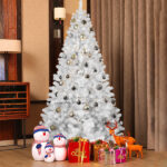 Artificial 5ft White Christmas Tree with 498PVC Mixed Branch Tips,Green,Hinged Premium & Foldable Base for Indoor Holiday Decorating
