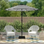 9.8FT Offset Cantilever Patio Umbrella with Crank & 8 Ribs, Easy Tilt Adjustment, UV Protection for Backyard Patio Lawn,blue - Image 20