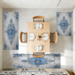 Three-piece kitchen rug set, non-slip and washable, abstract pattern kitchen hallway rug, soft and comfortable, suitable for sinks, floors, entrances, hallways and bathrooms. - Image 11