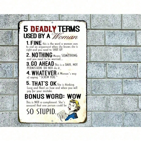 CIFbuy 8x12 Inch Funny Metal Wall Decor for Garage and Home TikTok, temu pick-up service