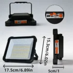 Portable LED Work Solar Light with Stepless Brightness Job Site Battery Rechargeable LED Floor Light for Emergency Worklight for Hurricane Daily Gift - Image 5