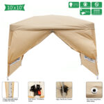 3 x 3m Two Doors & Two Windows Practical Waterproof Right-Angle Folding Tent Khaki - Image 44