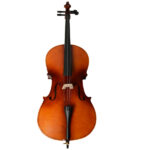 4/4 Acoustic Cello Case Bow Rosin Wood Color - Image 2
