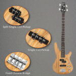 GIB Electric Bass Guitar Full Size 4 String Burlywood - Image 47