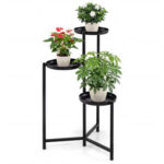 Black Rattan Console Table with Storage Cabinets & Open Shelf, 40 Inch Entryway Table with Sturdy Carbon Steel Frame for Living Room, Hallway, Sofa Table - Image 16