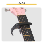 Pink 41-inch Dreadnought barrel-shaped cutaway acoustic guitar with pick, strings, capo, gig bag, tuner, wrench tool, and shoulder strap - Image 8
