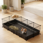 Modular Metal Small pet exercise pen DIY Multi Shape Layout, Metal Pet Enclosure Multi Tier L Square Rectangular Setup, Waterproof Protective Mat Small Animal Indoor Outdoor Cage - Image 7