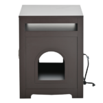 Litter Box Enclosure, Cat Litter Box Furniture with Hidden Plug, 2 Doors,Indoor Cat Washroom Storage Bench Side Table Cat House, Large Wooden Enclused Litter Box House, Esspresso - Image 13