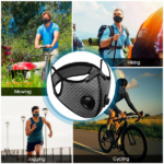 2 Pack Reusable Half Face Cover Mask w/ Filter Cycling Outdoor Sport Face Mask Grey(US Logistics only For USPS.TK/TMEU only For self-pickup) - Image 8