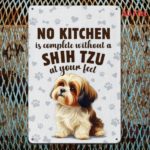 CIFbuy Shih Tzu Vintage Metal Plaque Sign, 2D Flat Print Fun Pet Wall Art, Decorative Tin Sign For Home Bedroom Office Cafe Garage Indo TikTok, TikTok, Self-pickup Logiopics - Image 4