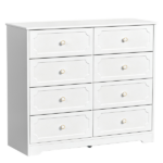 8-Drawer P2 MDF Painted Drawer Cabinet 41.34*14.96*35.43in White - Image 3