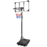16" Portable Basketball Hoop Outdoor | 5.6ft ~7ft Stepless Adjustable Height Basketball Goal System for Driveway, Backyard, for All Ages,Basketball Goal System Indoor Outdoor for Kids Teens Adults