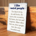 CIFbuy 1PC Vintage Aluminum Wall Art I Like Weird People Sign, People Sign, 8x12 Inch Rustic Farmhouse Decor With Black Sheep & Duck, With Black Sheep & Duck, Inspirational ArikTok, ArikTok, ecor With Black Sheep & Duck Self-Sickup Logiopal - Image 3