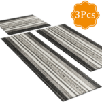 Three-piece kitchen rug set, non-slip and washable, abstract pattern kitchen hallway rug, soft and comfortable, suitable for sinks, floors, entrances, hallways and bathrooms. - Image 2