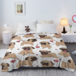 Halloween Cartoon Pug Flannel Blanket - Soft, Scenic, Lightweight, Suitable for Sofa, Office, Bed, Nature, Travel - Multi-functional Four-season Gift, Variety 60*80 temu can only be self-picked - Image 7