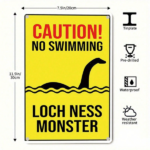 CIFbuy Loch Ness Monster Metal Sign Retro Scottish Nessie" Warning Plaque 2D, Unframed Weatherproof Rustproof UV Resistant Outdoor I Scottish NikTok, Scottish NikTok, t Self-pickup Logiopics - Image 7