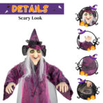 71in Life Size Hanging Witch Talking Halloween Everyday Decoration - Image 20