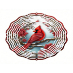 CIFbuy Vibrant Red Cardinal Wind Spinner & Mandala Wind Chime - Outdoor Metal Hanging Decor for Garden Patio | Thanksgiving Christmas Decoration - Image 3
