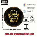 CIFbuy 1pc 2D Flat Round Sign Best Flippin Dad Retro Plaque, "Retro Plaque, 8x8in Kitchen Barbecue Decor" Decor, Father's Day Gift for Dad Garage Bar W TikTok, Tok, temu Self-pickup Logiarics - Image 7