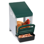 Single Roll Out Chicken Nesting Box with Plastic Basket, Egg Nest Box Chicken Laying Box Hens Chicken Coop Box, Green - Image 4