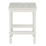 36*36*47cm Single Layer Square HDPE Side Table White - Image 5