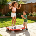 25.5 Inch Kids Mini Trampoline with Non-Slip EVA Jumping Surface, Rounded Edge PU Foam Foot Pads Compact Indoor Outdoor Balance Bounce Toy for Toddlers Ages 3+ Red - Image 5