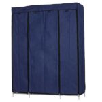 5-Layer 12-Compartment Non-woven Fabric Wardrobe Portable Closet Navy (133x46x170cm) - Image 5