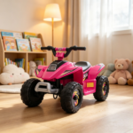 Pink 6V Kids Motorized Quad – 4-Wheeler ATV Ride On Car with Forward/Reverse Switch for 18-36 Months Old - Image 3
