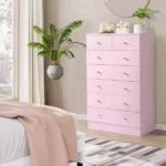 Modern Simple 7-Drawer Dresser Pink - Image 11