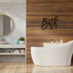 CIFbuy Modern Farmhouse Design Bath Sign: Bath Metal Word Wall Decor for Powder Rooms and Bathrooms. This Wall Sculpture Brings an Elegant and Timeless Appea(TikTok/temu self-pickup orders) - Image 4
