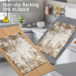 Three-piece kitchen rug set, non-slip and washable, abstract pattern kitchen hallway rug, soft and comfortable, suitable for sinks, floors, entrances, hallways and bathrooms. - Image 8