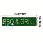 CIFbuy Vintage Aluminum BBQ Sign UV Printed Metal Plaque Waterproof Dustproof For Home Garage Cafe Restaurant Bar Decor (TikTok, temu pick-up service) - Image 2