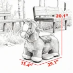 6V Battery Powered Kids Ride On Pony – Electric Ride On Horse, with Bear Toy, Music, for 1.5-5 Years Old - Image 4