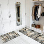Three-piece kitchen rug set, non-slip and washable, abstract pattern kitchen hallway rug, soft and comfortable, suitable for sinks, floors, entrances, hallways and bathrooms. - Image 6