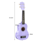 21in Linden wood body rosewood fingerboard ukulele, cotton bag, capo, strap, picks*2, tuner Strings Dust cloth - Image 13