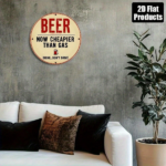CIFbuy Beer Is Cheaper Than Gas Wooden Wall Art, "" Than Gas Wooden Wall Art, Wooden Wall Art, Vintage Gas Station Bar Sign TikTok, Temu Self-pickup LogiSiics - Image 5