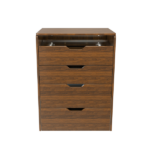 3-in-1 Vanity Desk with Lighted Mirror & Stool, Flip Top Makeup Dressing Table, Compact Storage for Bedroom, Bathroom, Dressing Room(23.62"L, Walnut)