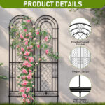 2 Pack 16" x 61" Rustproof Iron Garden Trellis - Image 10