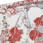 Accent Chair, Floral Armchair, Nailhead Trim, Red and white Decor, Solid Wood Legs, Farmhouse Furniture, Upholstered Slipper Chair, Side Chair, Traditional Print, Wayfair Living Room. - Image 4