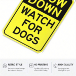 CIFbuy 1pc Slow Down Watch For Dogs Reflective Tin Sign, Sign, Vintage Weatherproof Metal Plaque, UV Protected Rust-Free, UV Protected Rust-Free, 8x12in Classic Easy For DogsikTok, For DogsikTok, UV Protected Rust-Free Self-Vickup Logiopasy - Image 6