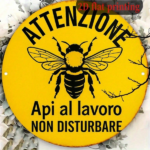 CIFbuy Vintage Bee Warning Sign 8x8 Inch, 2D Flat Round Decorative Plaque For Garden Farm Beehive Kitchen Office Studio Wall Art TikTok, TikTok, Self-pickup Logiopics - Image 6