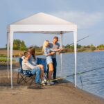 6.5x6.5ft Pop Up Canopy Tent, Outdoor Tent Canopy Foldable Portable Canopies for Camping, Patio, Easy Up Gazebo Canopy with Carry Bag, White - Image 14