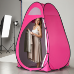 Portable Outdoor Pop-up Toilet Dressing Fitting Room Privacy Shelter Tent Pink - Image 9