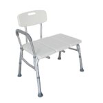 Medical Bathroom Safety Shower Tub Aluminium Alloy Bath Chair Transfer Bench with Wide Seat & Padded Handle White - Image 6