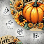 CIFbuy Brighten Home Fall Decor Metal Sign, Hello Fall Round Vintage Tin Sign 8x8 Inch, Rustic Farmhouse Style Wall Art For Home Autumn TikTok, TikTok, tumn Self-pickup Logiopics - Image 6