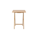 Modern Indoor Folding Tray Table Set of 2, Natural Finish, Solid Rubberwood, 19 x 14.5 x 26 Inches(Shipment from Walmart) - Image 2