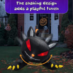 6.5 FT Halloween Inflatables Animated Black Cat with Shakable Head, Outdoor Decorations Blow Up Yard Decor with Built-in LEDs for Indoor Party Garden Lawn Decor - Image 14